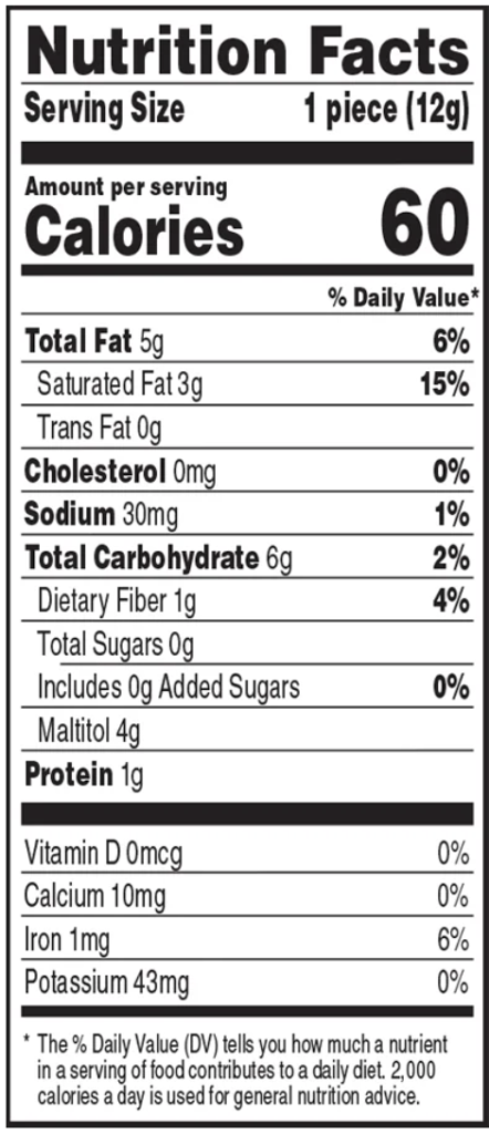 Nutrition facts